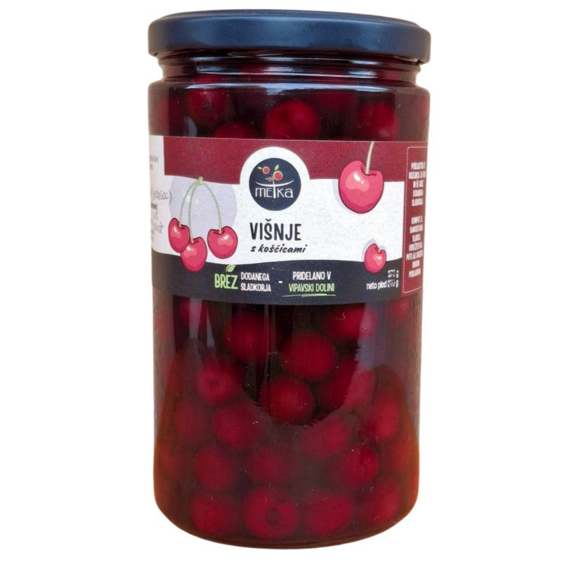 Višnjev kompot, brez dodanega sladkorja, 680 g