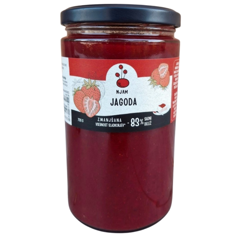 domača jagodna marmelada z manj sladkorja
