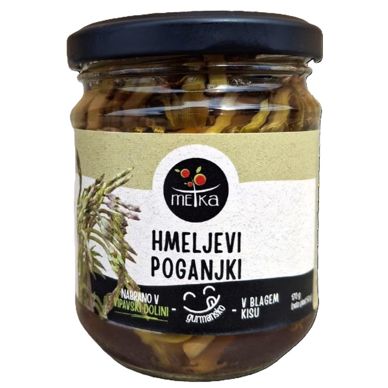 vloženi poganjki divjega hmelja